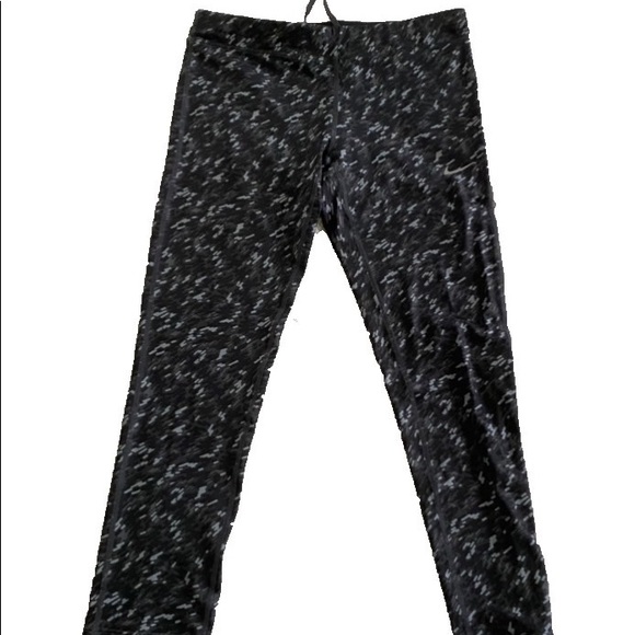 Nike Dri-Fit Leggings Confetti Pattern Gray Black - Picture 5 of 16
